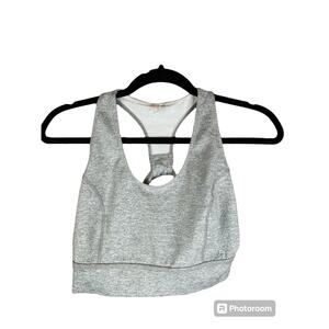 Free People Movement Grey Sports Bra Light Synergy Yoga Crop Top Size Small
